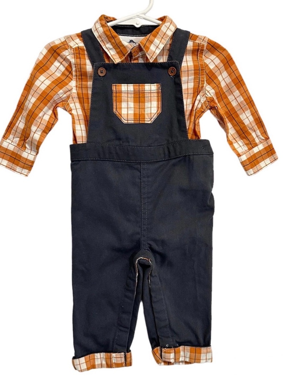 Tommy Bahama Baby Boy Matching Set Outfit Onesie Overalls Size 3-6 months